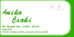 aniko csaki business card